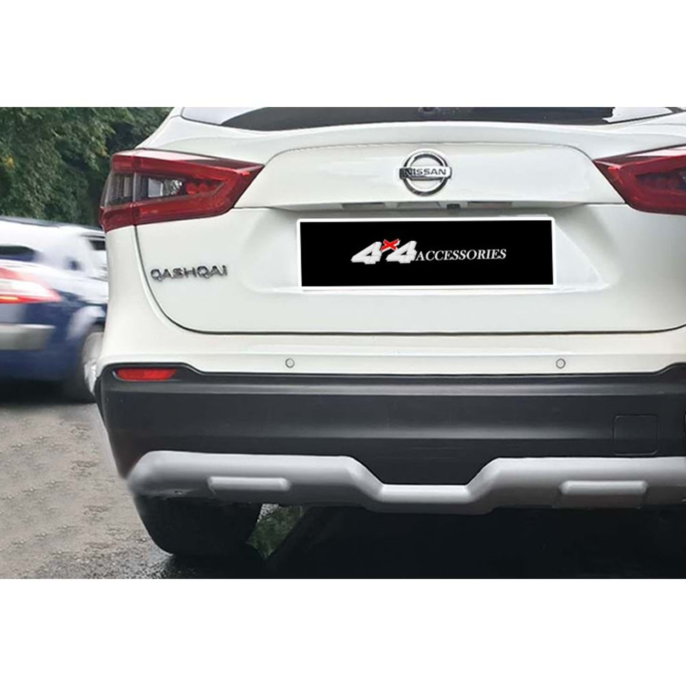 Nissan Qashqai 2 FL 2017+ - Plate Ön Arka Oem V2 Stil, Mat Gri Ürün Yüzeyi ABS Set