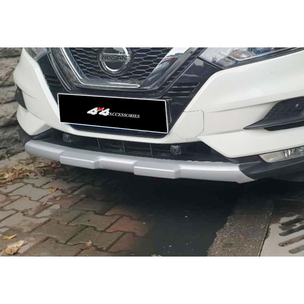 Nissan Qashqai 2 FL 2017+ - Plate Ön Arka Oem V2 Stil, Mat Gri Ürün Yüzeyi ABS Set