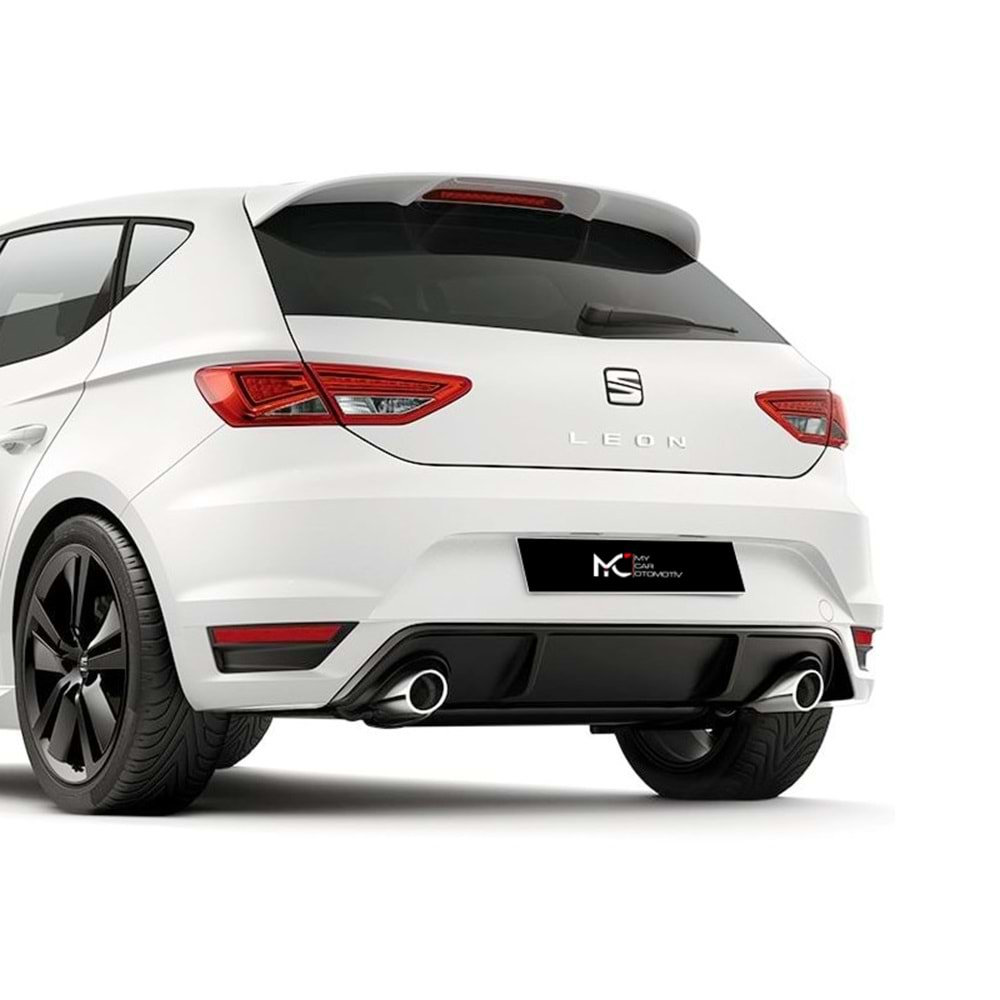 Seat Leon Mk3 2012+ - Tampon Arka Aero Stil Reflektör, İşlemsiz Ham Yüzey Vakum