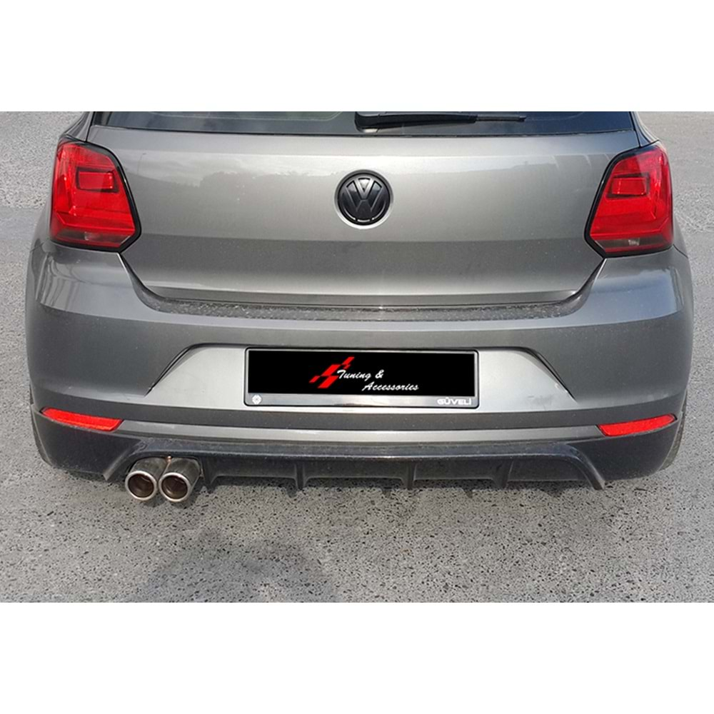 VW Polo Mk5 FL 2014+ - Arka Ek Rieger Stil, İşlemsiz Ham Yüzey Vakum