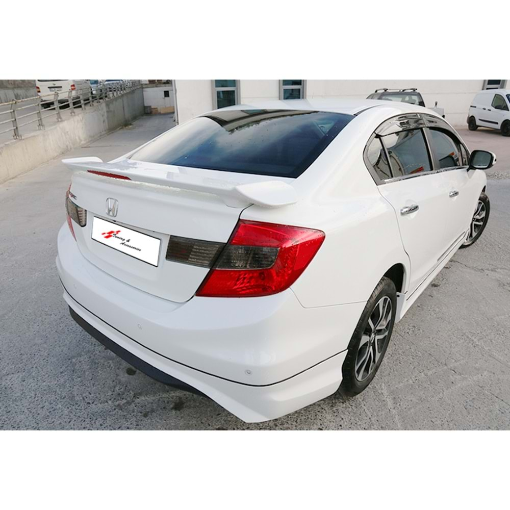 Honda Civic FB7 2012+ - Arka Ek Modulo Stil, İşlem Yapılmamış Ham Yüzey Vakum