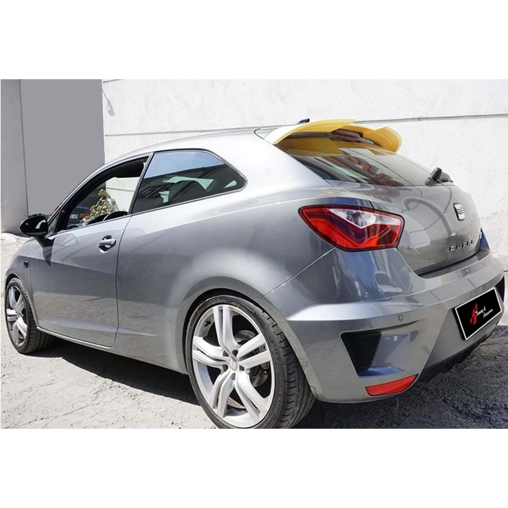 Seat Ibiza Mk4 2D 2008+ - Spoiler Cupra V1P Stil Tavan Üzeri, İşlemsiz Ham Yüzey ABS