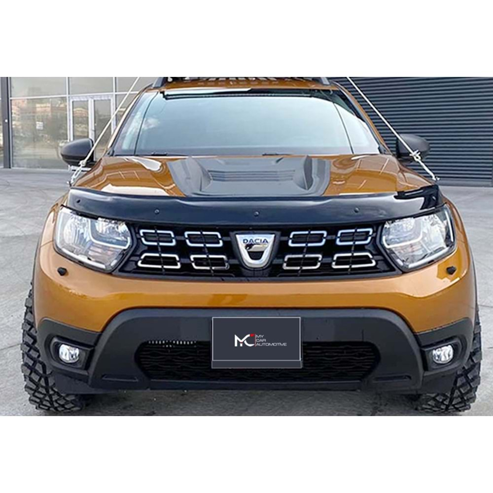 Dacia Duster 2 2018+ - Kaput Üzeri Havalandırma A Plus+ Off Road Stil, Mat Siyah Yüzey Vkm.