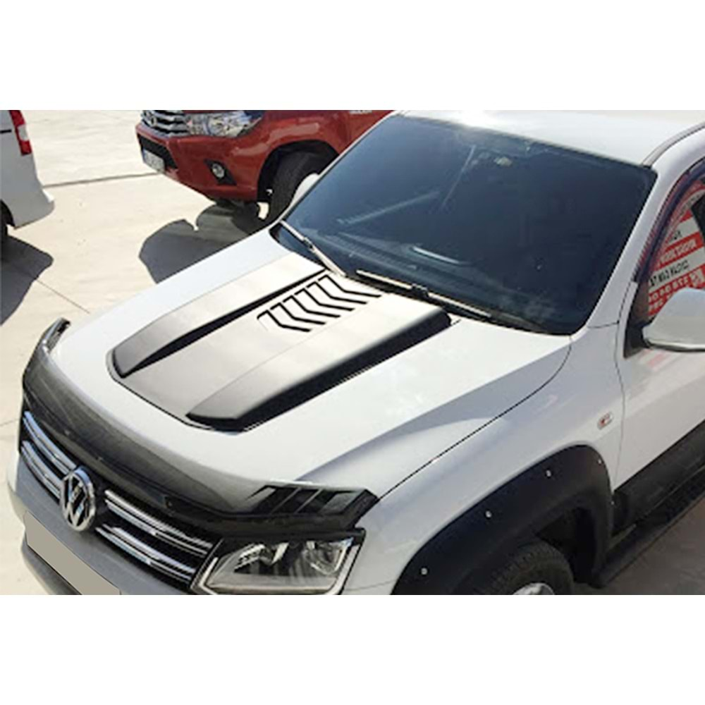 VW Amarok 1 2010+ - Kaput Havalandırma A Plus+ Single Air Style, Mat Siyah Ürün Yüzeyi Vkm.