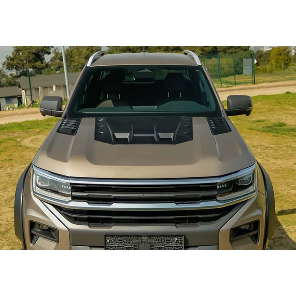 VW Amarok Mk2 2022+ - Kaput Havalandırma, A Plus Sport V1 Style, Mat Siyah Ürün Yüzeyi, Vakum