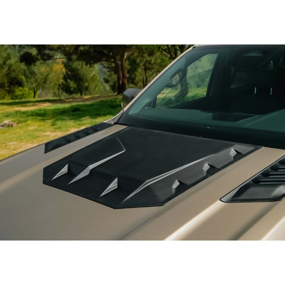 VW Amarok Mk2 2022+ - Kaput Havalandırma, A Plus Sport V1 Style, Mat Siyah Ürün Yüzeyi, Vakum