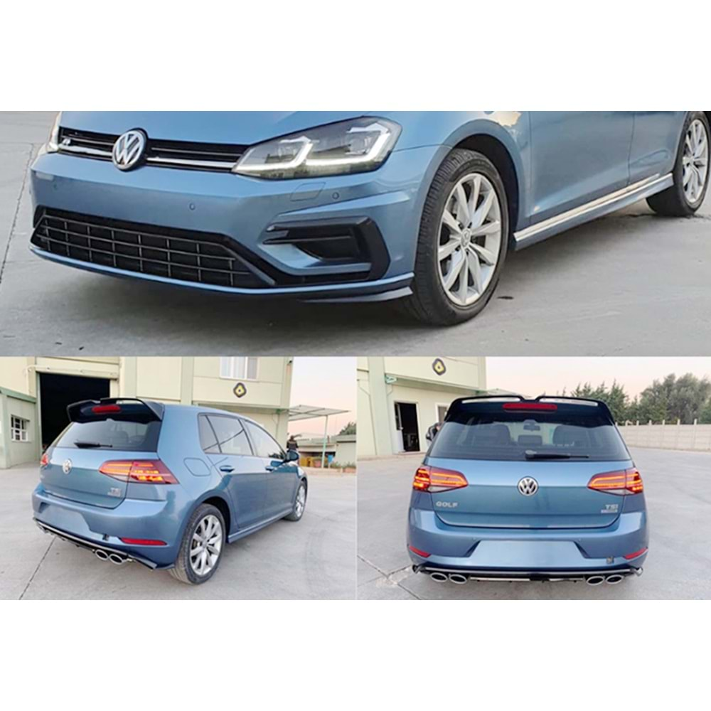 VW Golf Mk7 2012+ - Body Kit R Stil 7.5 Görünümlü Chn., İşlemsiz Yüzey ABS Set