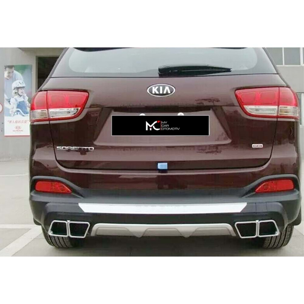 Kia Sorento 3 FL 2018+ - Koruma Barı Elit Ön ve Arka, Gri Siyah ABS Set