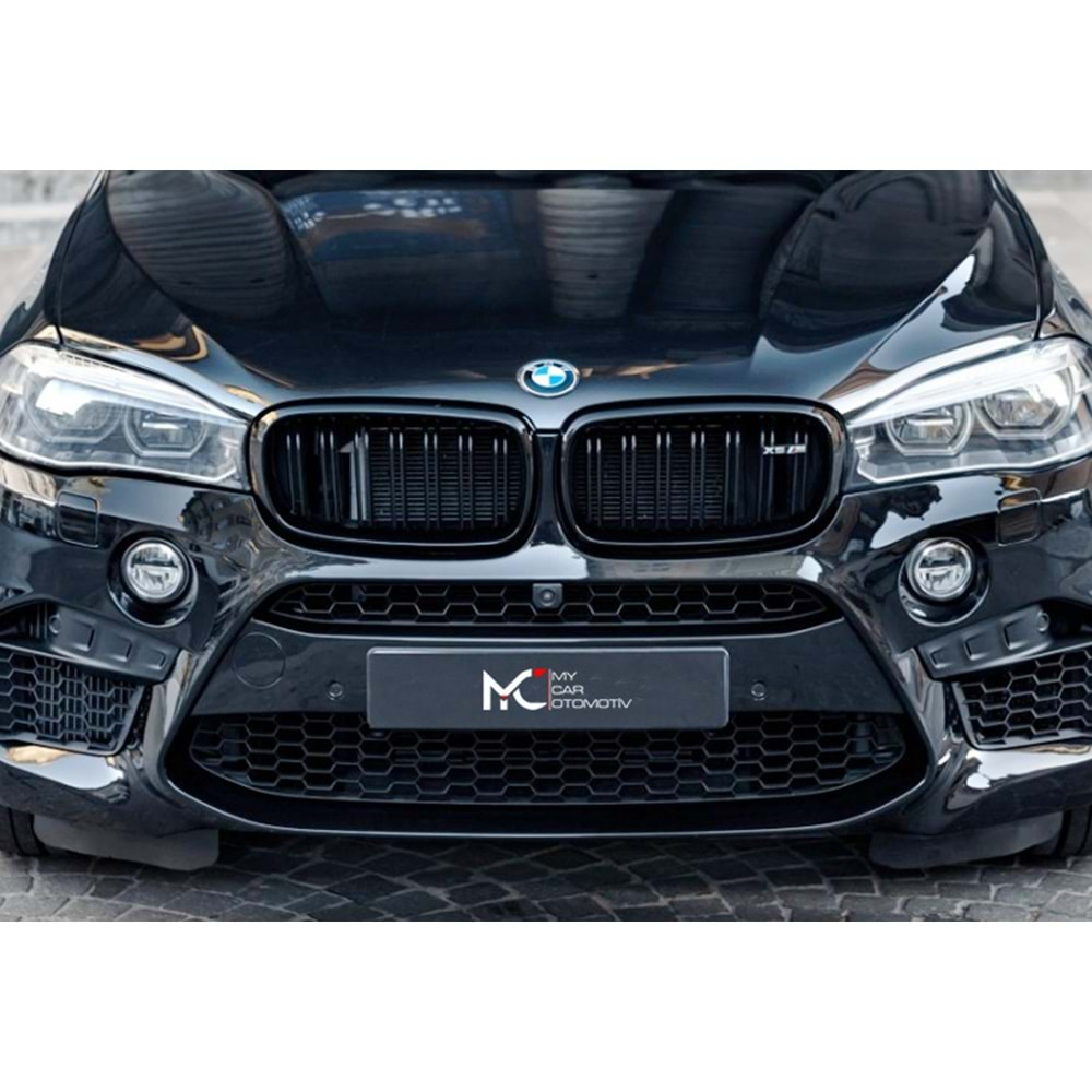 BMW F15 2013+ - Panjur X5M Stil Çift Çizgi, Piano Black Çerçeve İç ABS Set