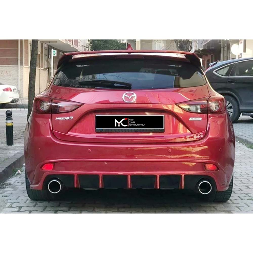 Mazda 3 Mk3 HB 2013+ - Arka Ek Performance, Astar Boyalı FRP