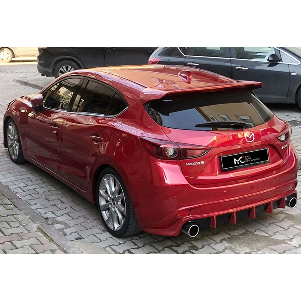 Mazda 3 Mk3 HB 2013+ - Arka Ek Performance, Astar Boyalı FRP