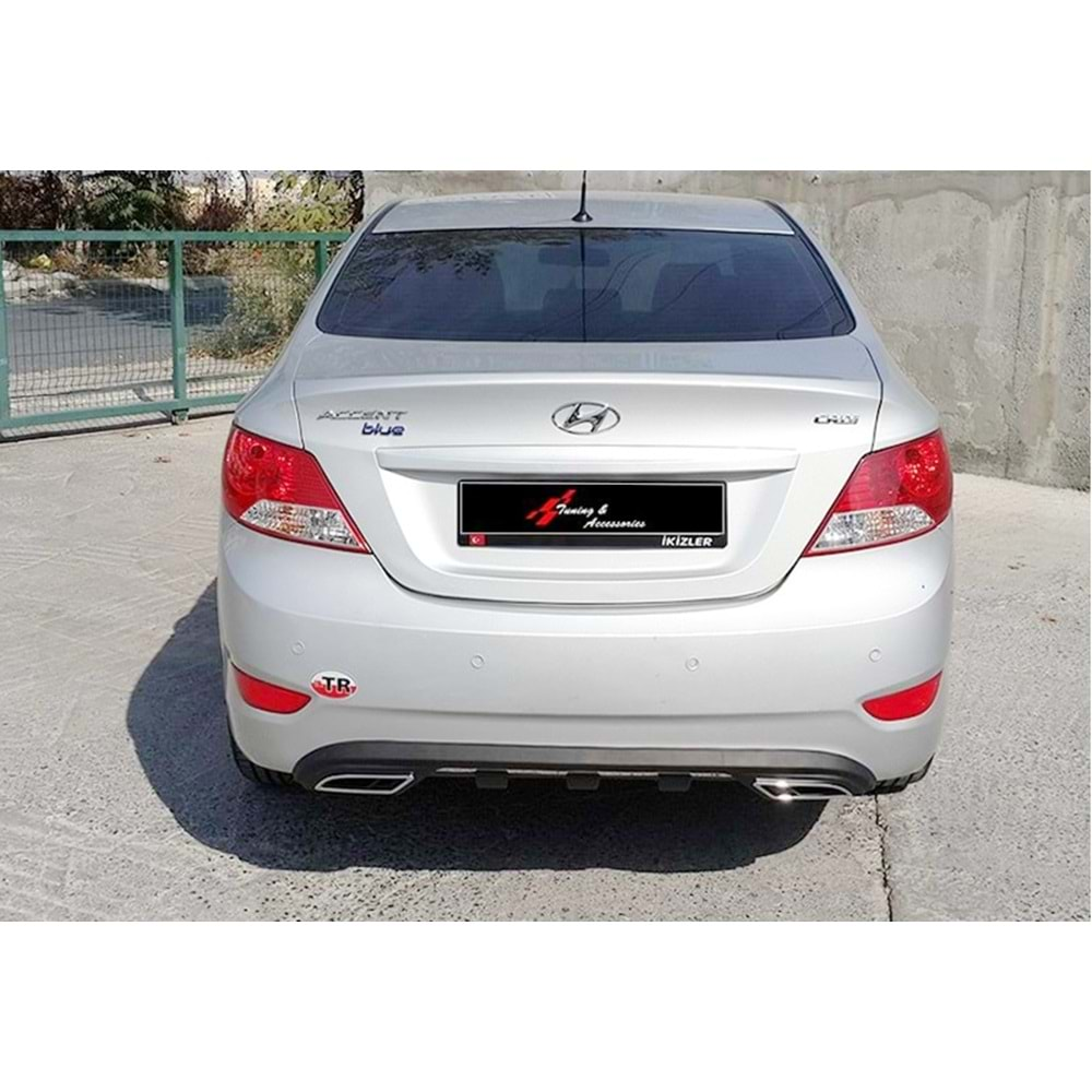 Hyundai Acc. Blue 2011+ - Difüzör Sport Kromlu , Piano Black ABS Set