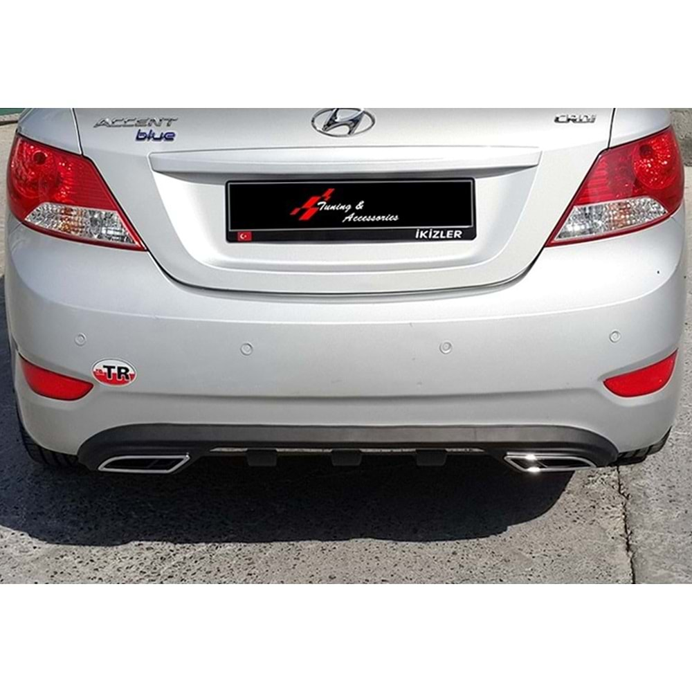 Hyundai Acc. Blue 2011+ - Difüzör Sport Kromlu , Piano Black ABS Set