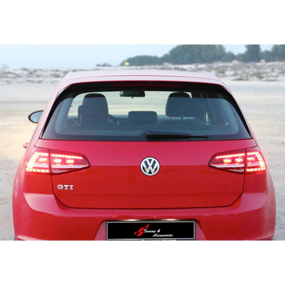 VW Golf Mk7 2012+ - Spoiler GTI R Highline Tavan Üzeri, İşlemsiz Yüzey ABS Set