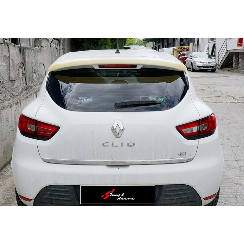 Renault Clio 4 2012+ - Spoiler Sport Tavan Üzeri, İşlemsiz Yüzey ABS