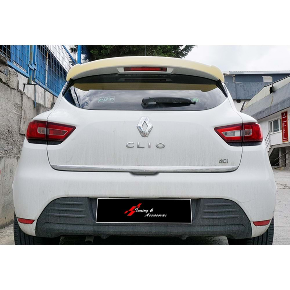 Renault Clio 4 2012+ - Spoiler Sport Tavan Üzeri, İşlemsiz Yüzey ABS