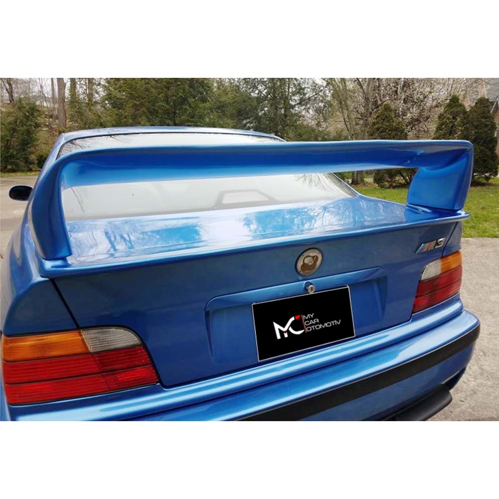 BMW E36 1990+ - Spoiler M3 GT V2B Stil Bagaj Üzeri 4 Parça, Piano Black ABS