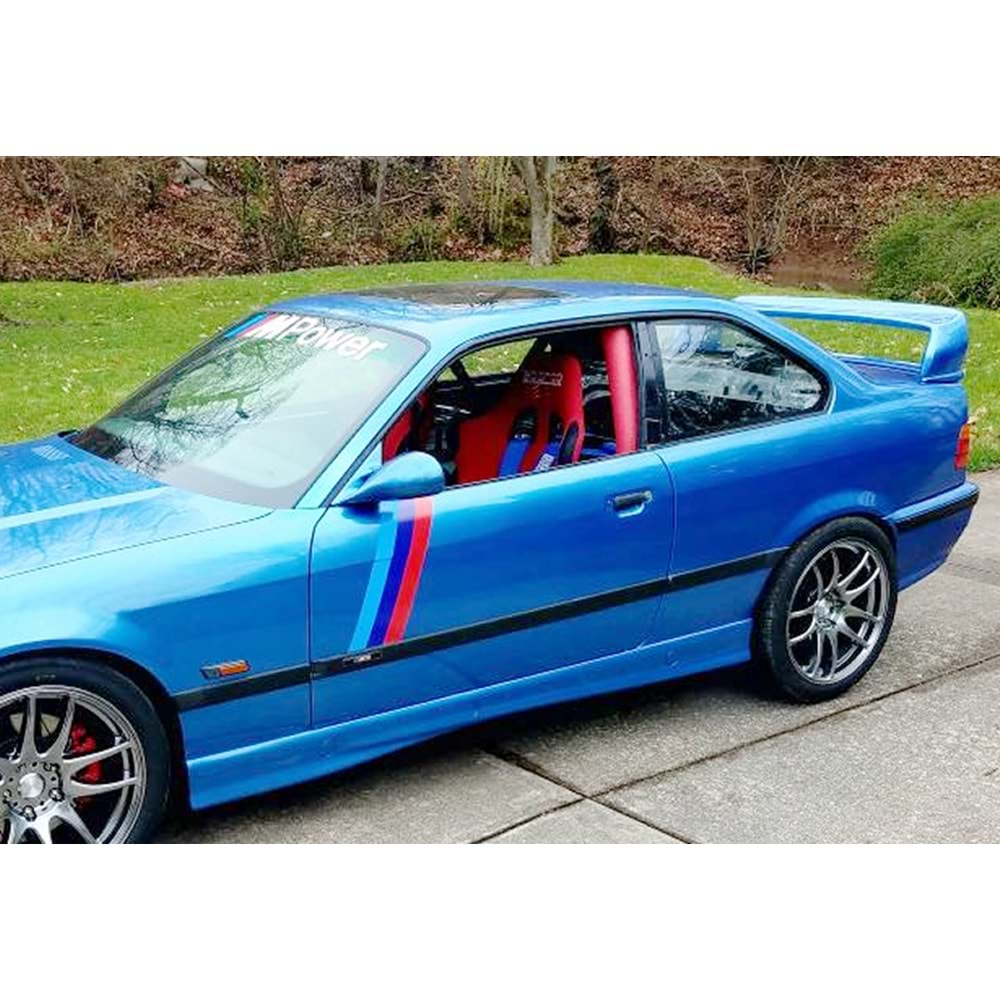 BMW E36 1990+ - Spoiler M3 GT V2B Stil Bagaj Üzeri 4 Parça, Piano Black ABS