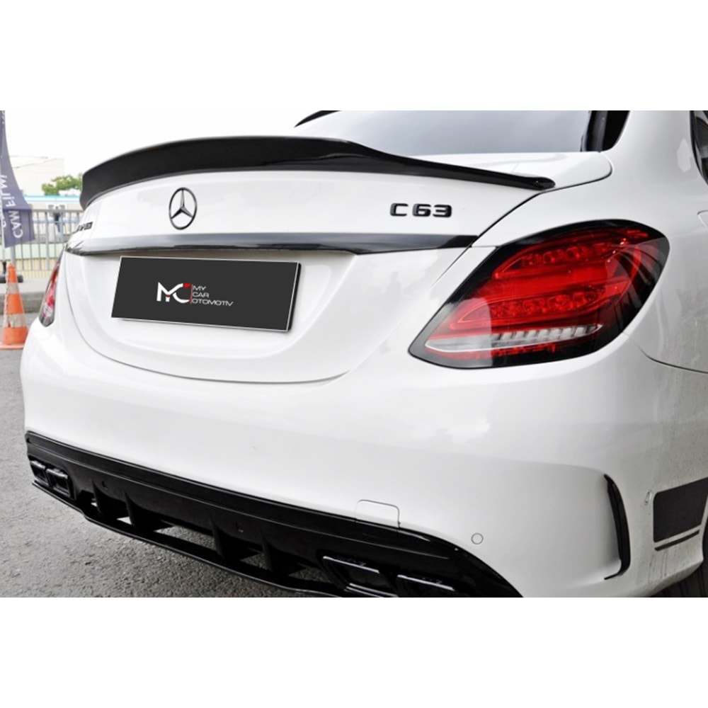 M. Benz W205 2015+ - Spoiler PSM V2B Stil Bagaj Üzeri, Piano Black ABS