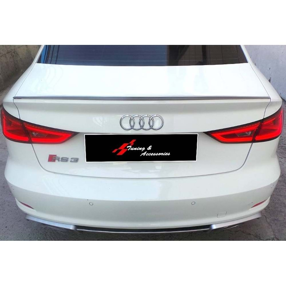 Audi A3 8V SD 2012+ - Spoiler Anatomik Stil Bagaj Üzeri, İşlem Yapılmamış Ham Yüzey ABS