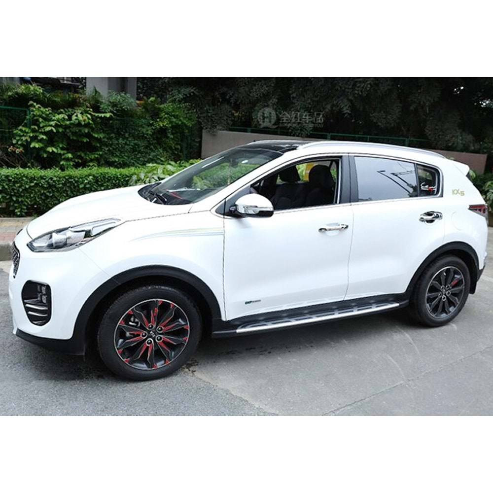 Kia Sportage 4 2015+ - Basamak Oem Stil Çizgili, ABS Alüminyum Set