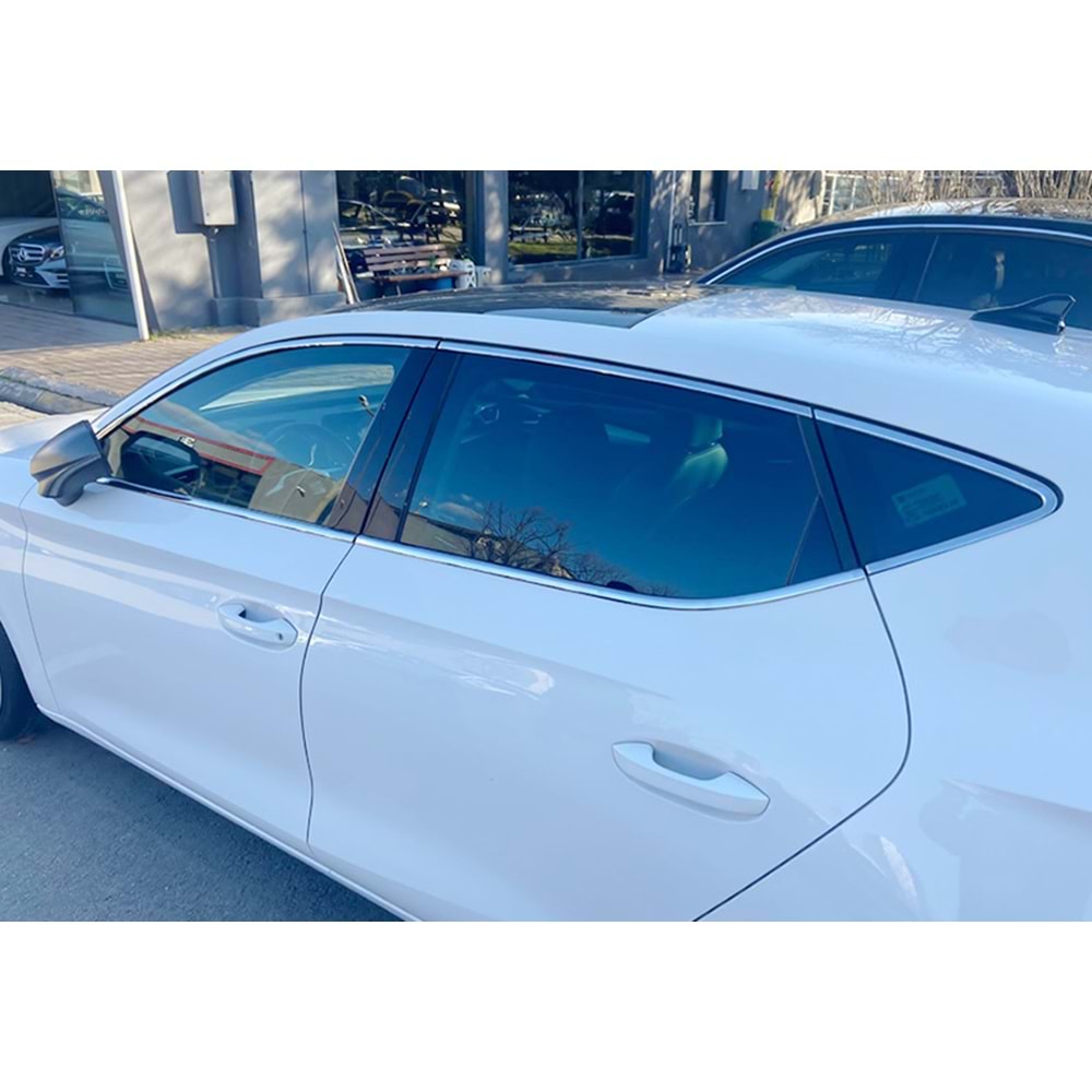 Seat Leon Mk4 2020+ - Krom Cam Çerçeve Seti Oem Stil, Paslanmaz Çelik Set