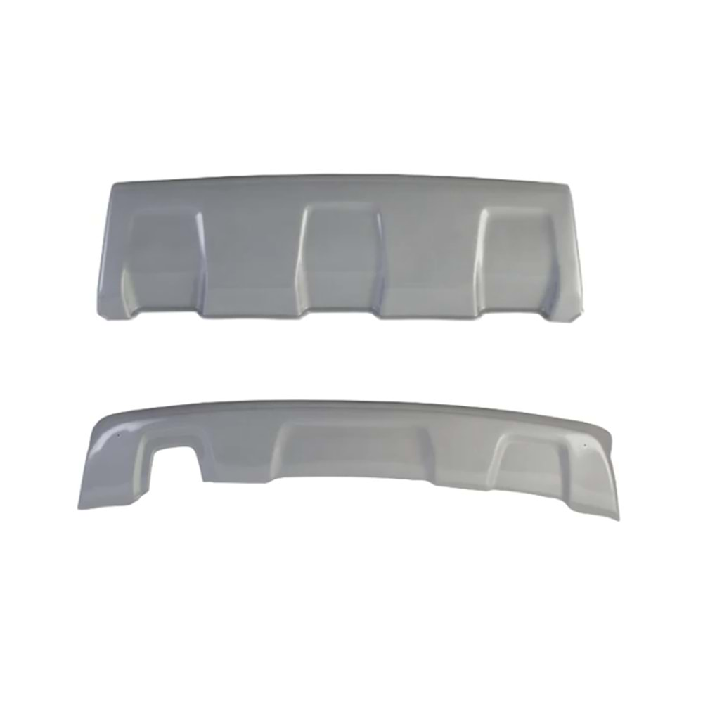 Dacia Duster 1 2009+ - Plate Alt Ön ve Arka A Plus+ Oem Stil, Mat Gri Yüzey Vkm. Set