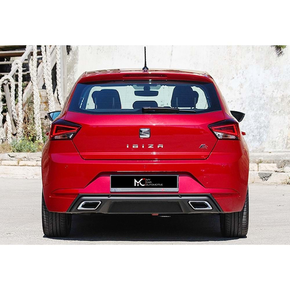 Seat Ibiza Mk5 2017+ - Difüzör FR V2 Oem Stil Egzos Uçlu, Mat Siyah Ürün Yüzeyi ABS