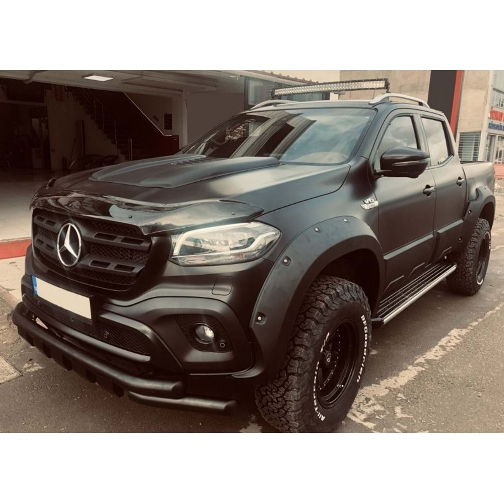 Mercedes X Class 2019+ Çamurluk Dodik Seti Mat Siyah 4 parça