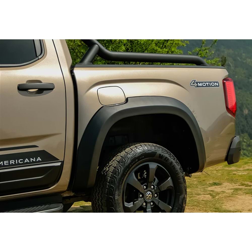 VW Amarok Mk2 2022+ - Çamurluk Kaplaması/Üst, A Plus Sport V1 Stil, Mat Siyah Ürün Yüzeyi, Vkm., Set