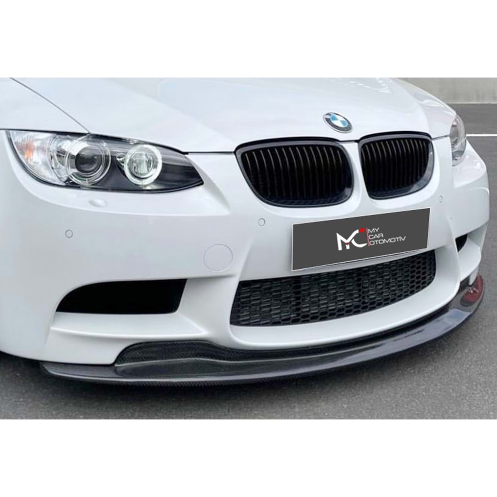 BMW E92 2007+ - Tampon Lipi/Ön, A Plus M3 GTS V2 Stil, Kısa Versiyon, Piano Black Parlak Ürün Yüzeyi, Vakum