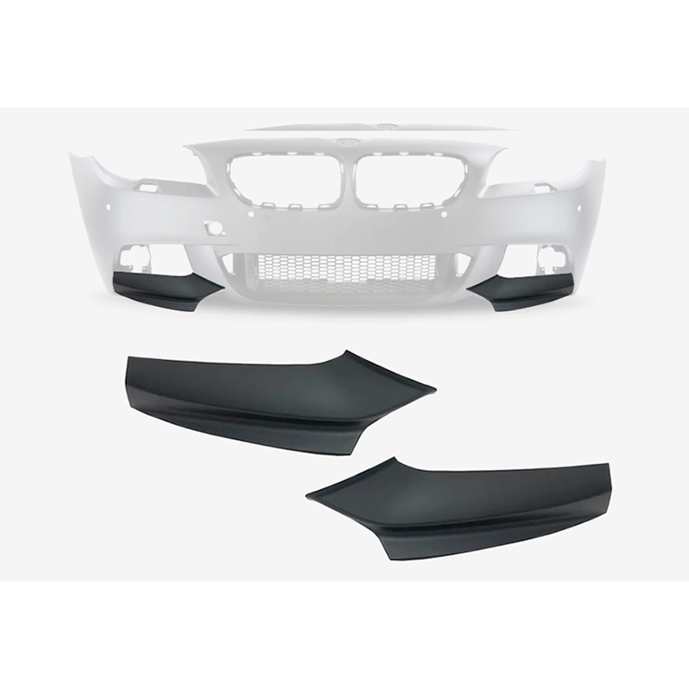 BMW F10 2010+ - Tampon Flap/Ön, A Plus M Performance V1 Stil, Piano Black Parlak Yüzey, Vakum, Set