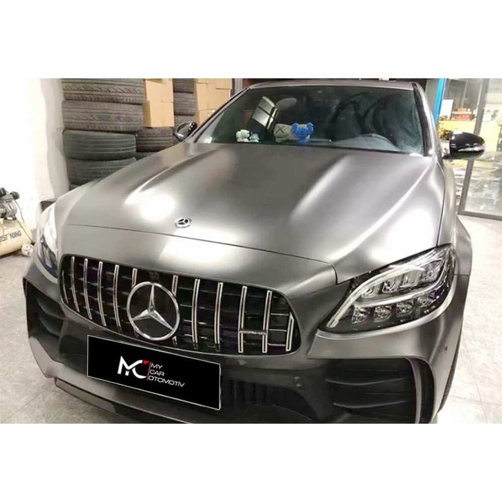 M. Benz W205 FL 2019+ - Panjur GTR Oem Stil, Krm. Şerit Piano Black İç Yüzey ABS Set