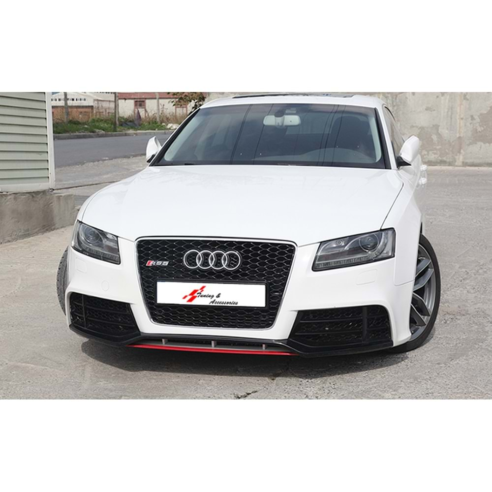 Audi A5 B8 2007+ - Panjur RS5 Stil, Krm. Çerçeve Piano Black Izgara ABS