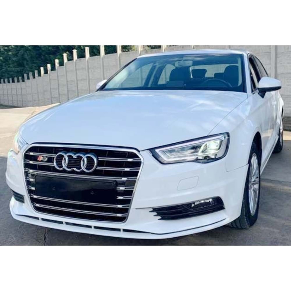 Audi A3 8V 2012+ - Panjur S3 Stil, Krm. Çerçeve Şerit Piano Black İç Yüzey ABS