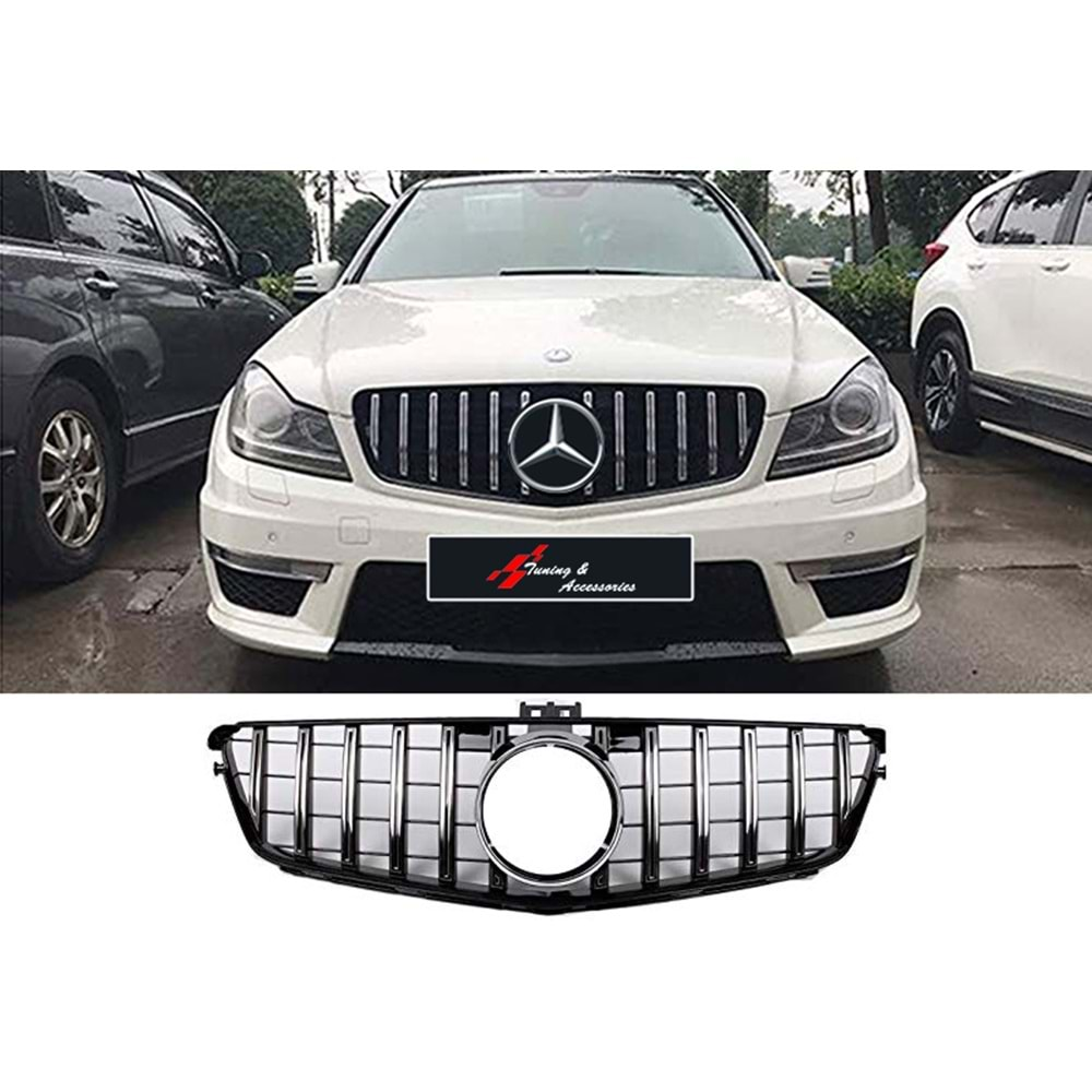 M. Benz W204 2007+ - Panjur GTR Oem Stil, Krm. Şerit Piano Black İç Yüzey ABS