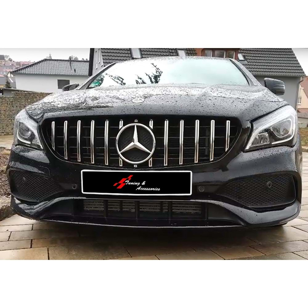 M. Benz C117 2013+ - Panjur GTR Oem Stil, Krm. Şerit Piano Black İç ABS