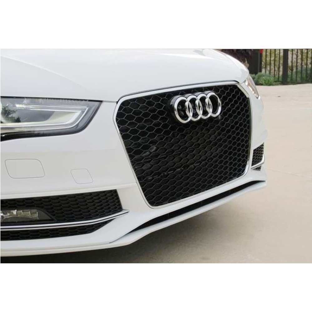 Audi A4 B8 FL 2012+ - Panjur RS4 Stil, Krm. Çerçeve Piano Black Izgara ABS