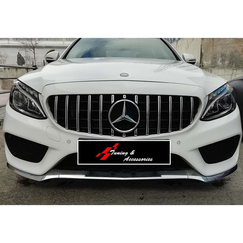 M. Benz W205 2015+ - Panjur GTR Oem Stil, Krm. Şerit Piano Black İç Yüzey ABS