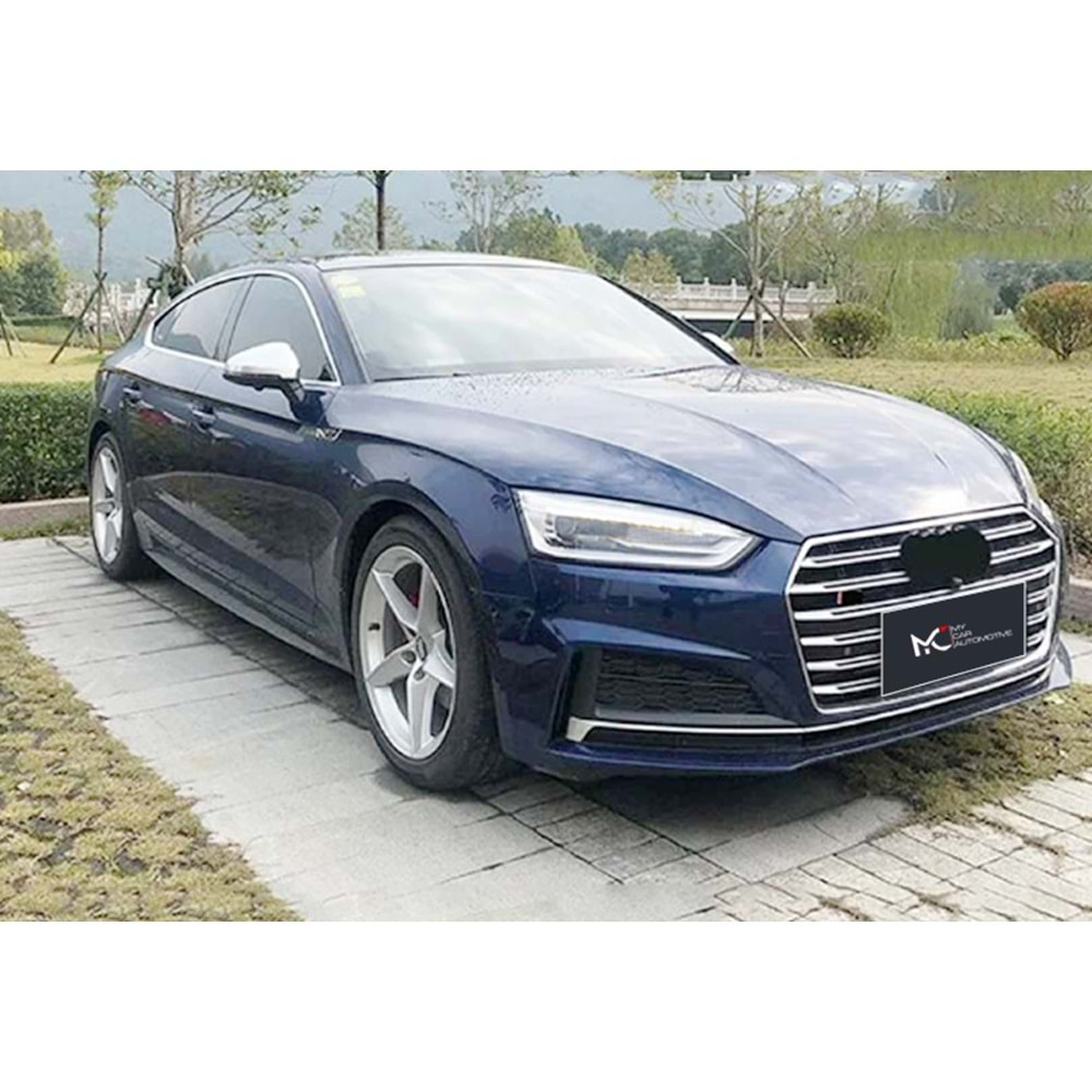 Audi A5 B9 2016+ - Panjur S5 Stil, Krm. Çerçeve Şerit Piano Black İç Yüzey ABS