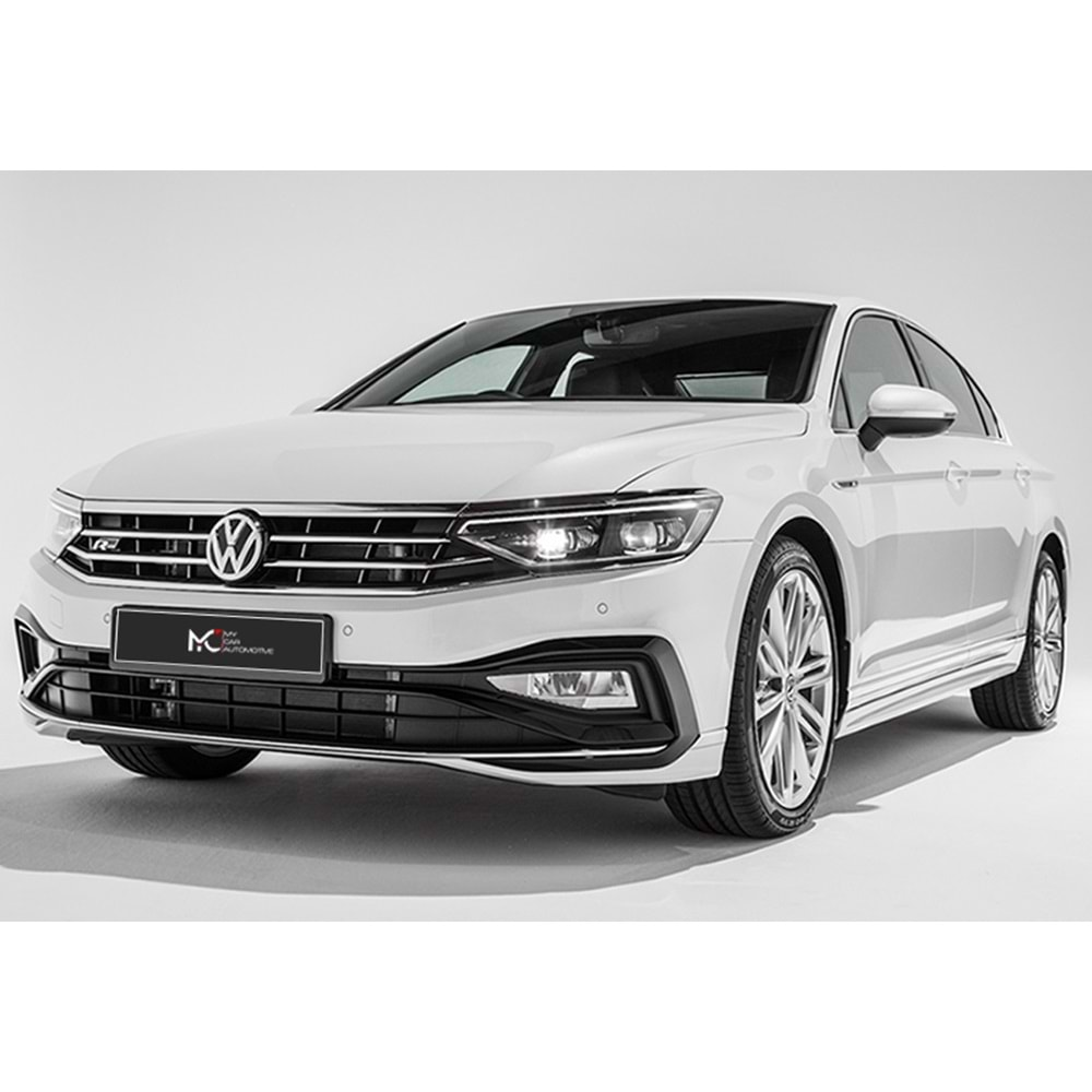 VW Passat B8 FL 2019+ - Panjur R Line Stil, Krm. Çerçeve Şerit Piano Black İç Yüzey ABS