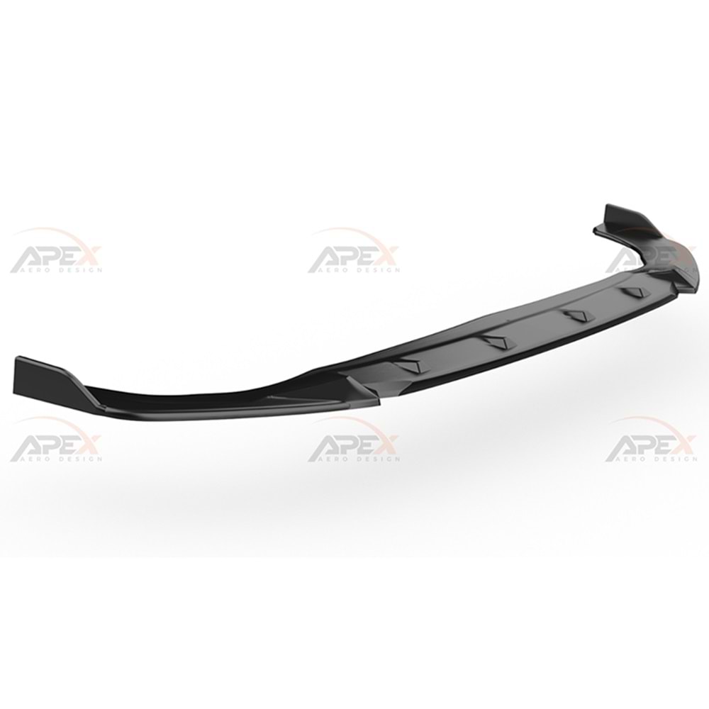 VW Golf Mk8 2019+ - Tampon Lipi/Ön, A Pex+ GTI/R Line V1 Stil, Piano Black Parlak Ürün Yüzeyi, Vakum
