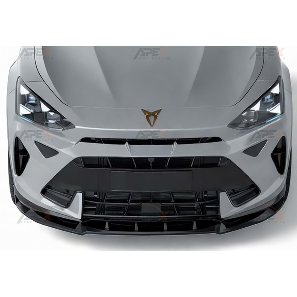 Seat Cupra Formentor Mk1 FL 2024+ - Tampon Lipi/Ön, A Pex Cupra V1 Stil, Piano Black Parlak Ürün Yüzeyi, Vakum