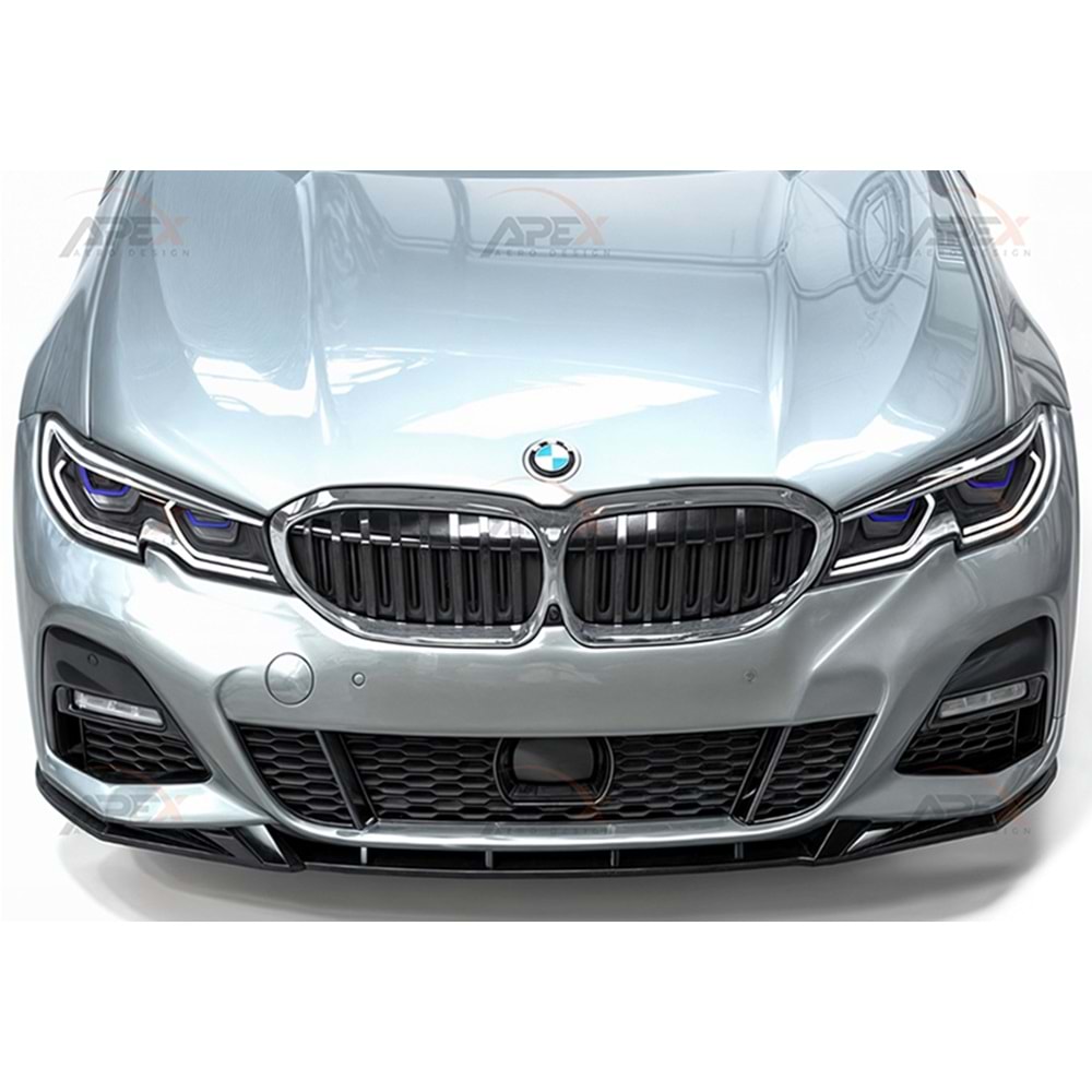 BMW G20 2019+ - Tampon Lipi/Ön, A Pex M Pack V1 Stil, Piano Black Parlak Ürün Yüzeyi, Vakum