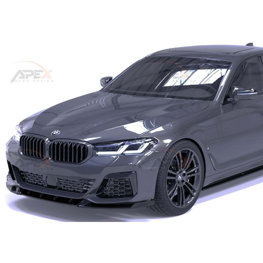 BMW G30 LCI 2020+ - Tampon Lipi/Ön, A Pex M Pack V1 Stil, Piano Black Parlak Ürün Yüzeyi, Vakum