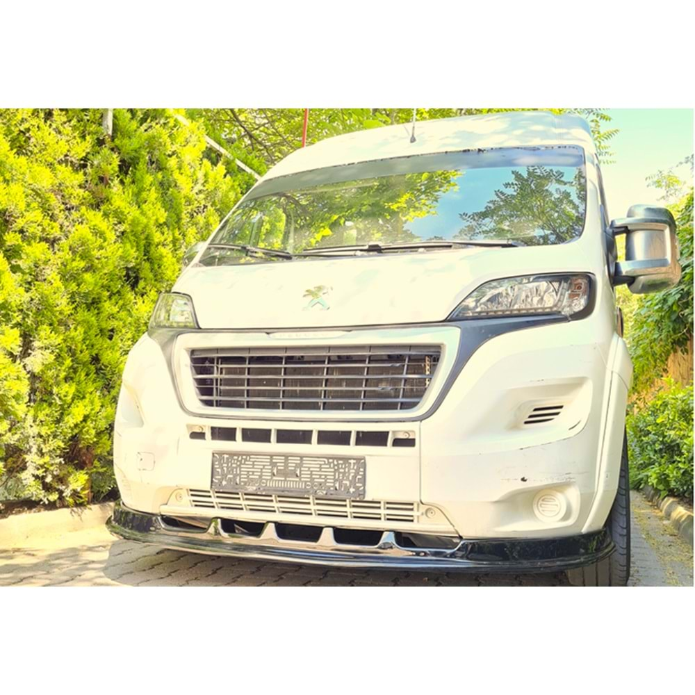 Fiat Ducato 3 FL 2014+ - Ön Lip A Plus+ V1 Stil Standart, Piano Black Parlak Ürün Yüzeyi Vkm.