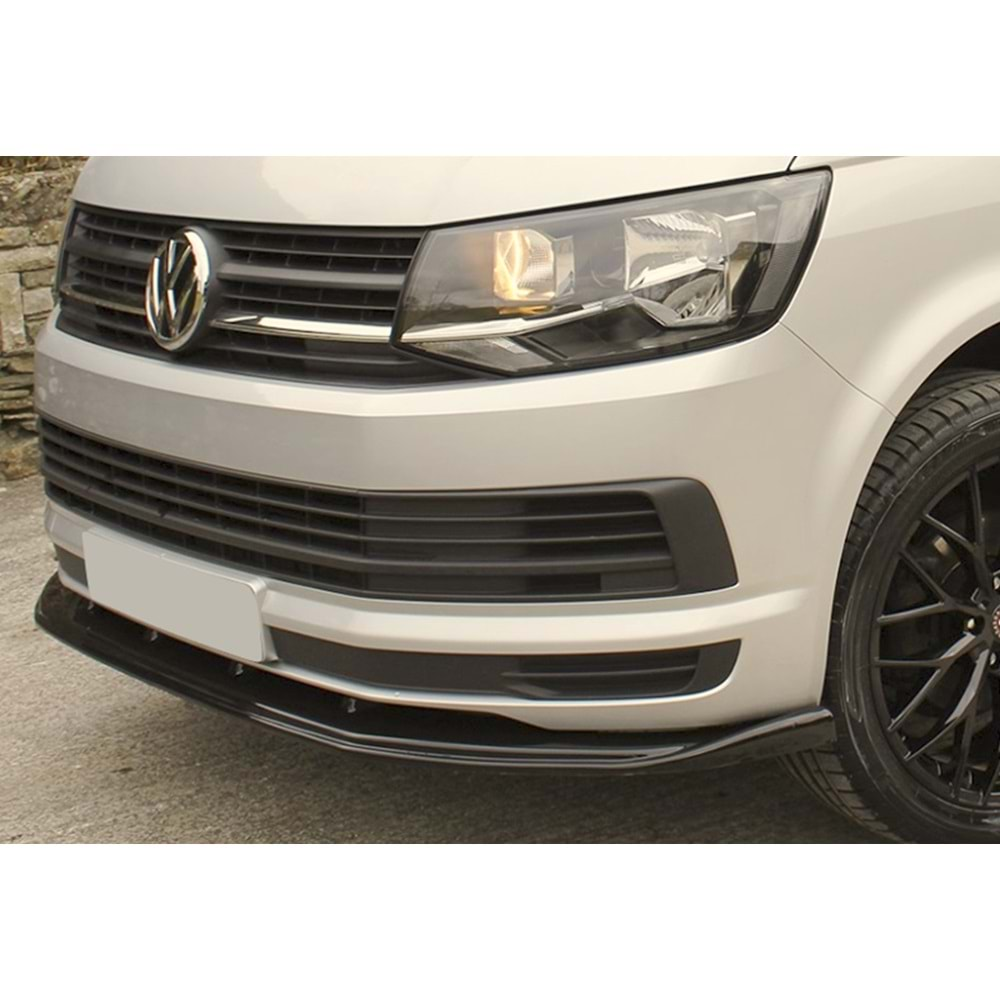 VW Transporter T6.1 2016+ - Ön Lip A Plus+ Standart V2 Stil, Piano Black Parlak Ürün Yüzeyi, Vkm.