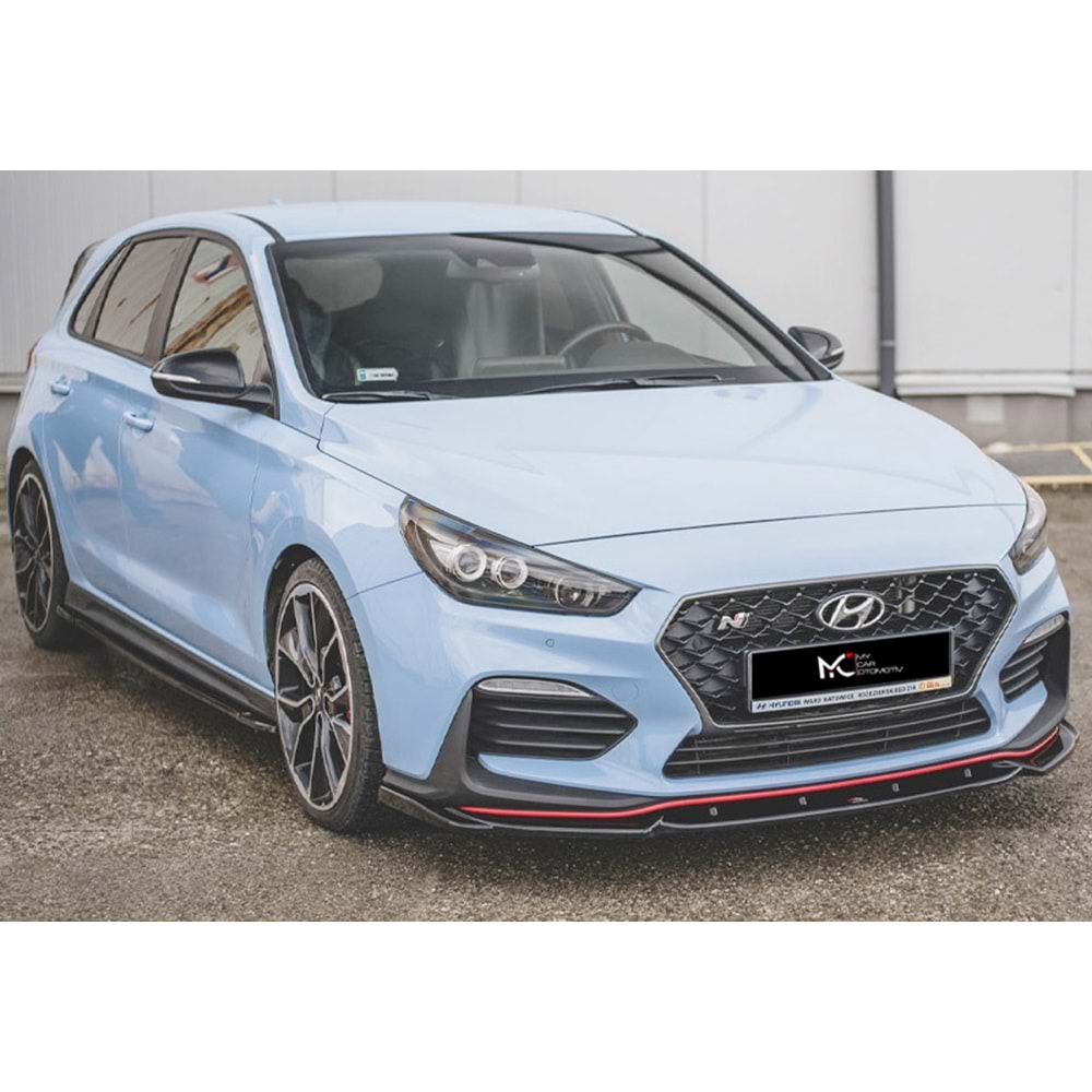 Hyundai I30 2017+ - Ön Lip Max A Plus+ N V5 Stil, Piano Black Parlak Ürün Yüzeyi, Vkm.