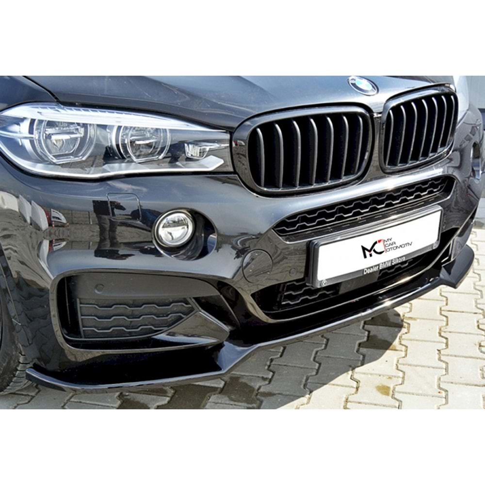 BMW F16 2014+ - Ön Lip Max A Plus+ M Sport Stil, Piano Black Parlak Ürün Yüzeyi Vkm.