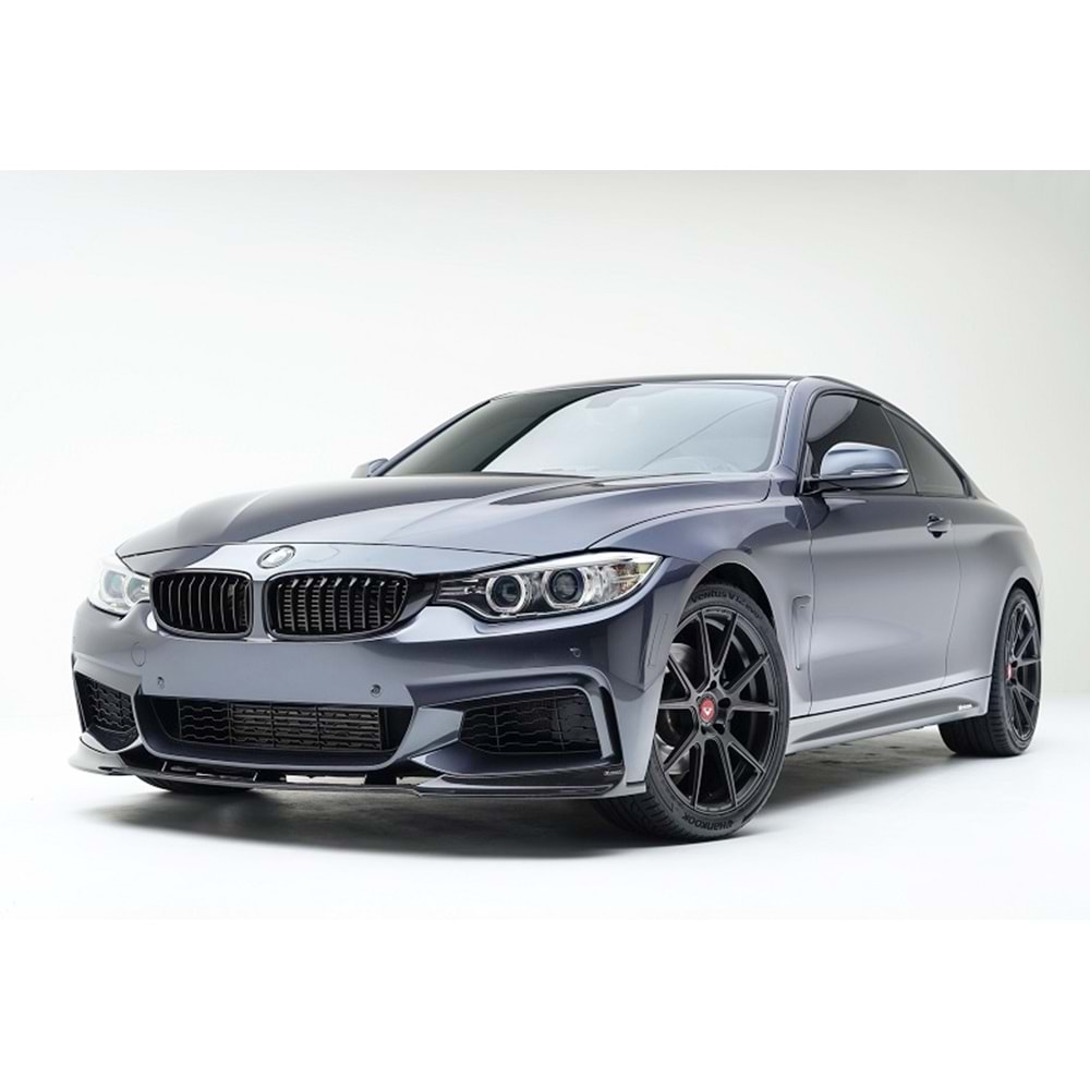 BMW F32 2014+ - Ön Lip A Plus+ Vorstainer V2 Style, Piano Black Parlak Ürün Yüzeyi, Vkm.